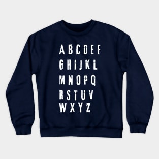 funny alphabet wall Crewneck Sweatshirt